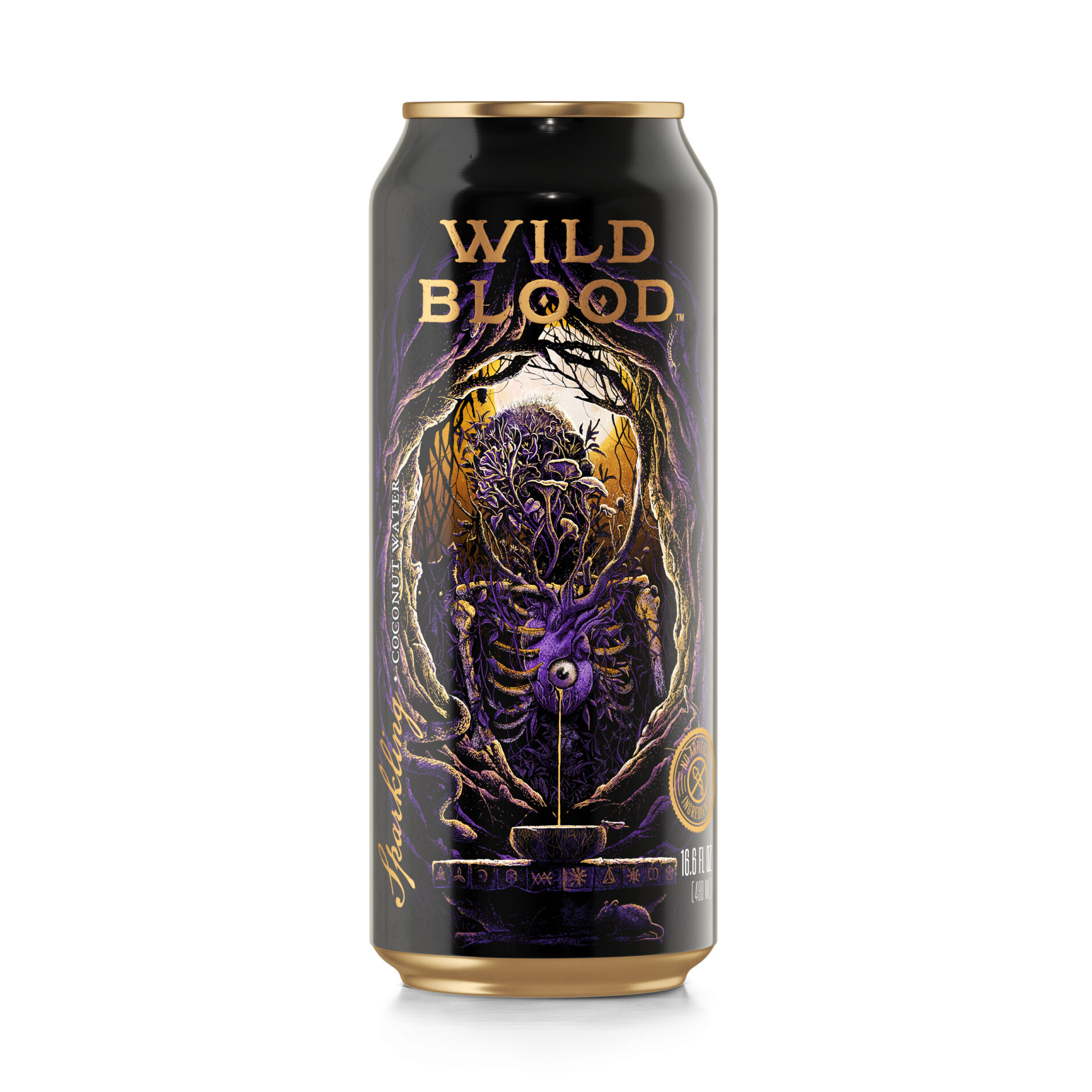 wild blood coconut water sparkling can front