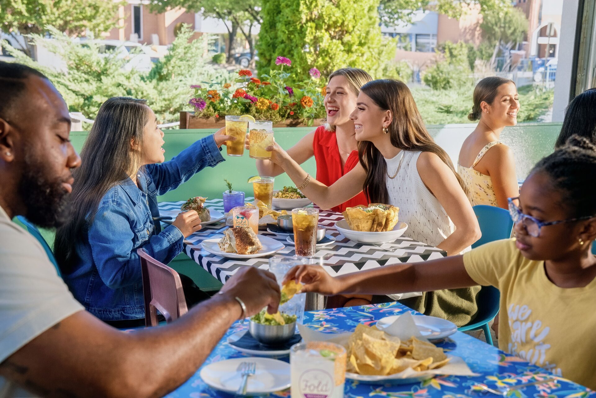 People sharing food in Little Rock