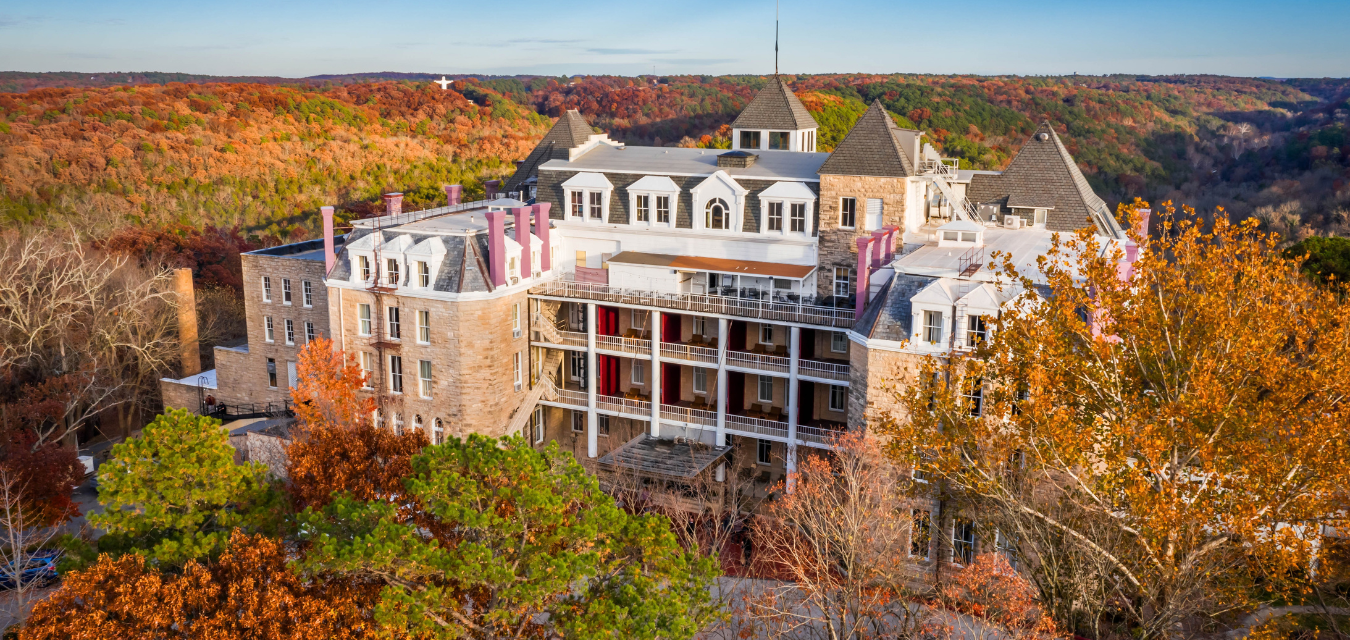 Crescent Hotel and Spa aerial view